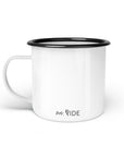 Emaille-Tasse "Start your day ride"