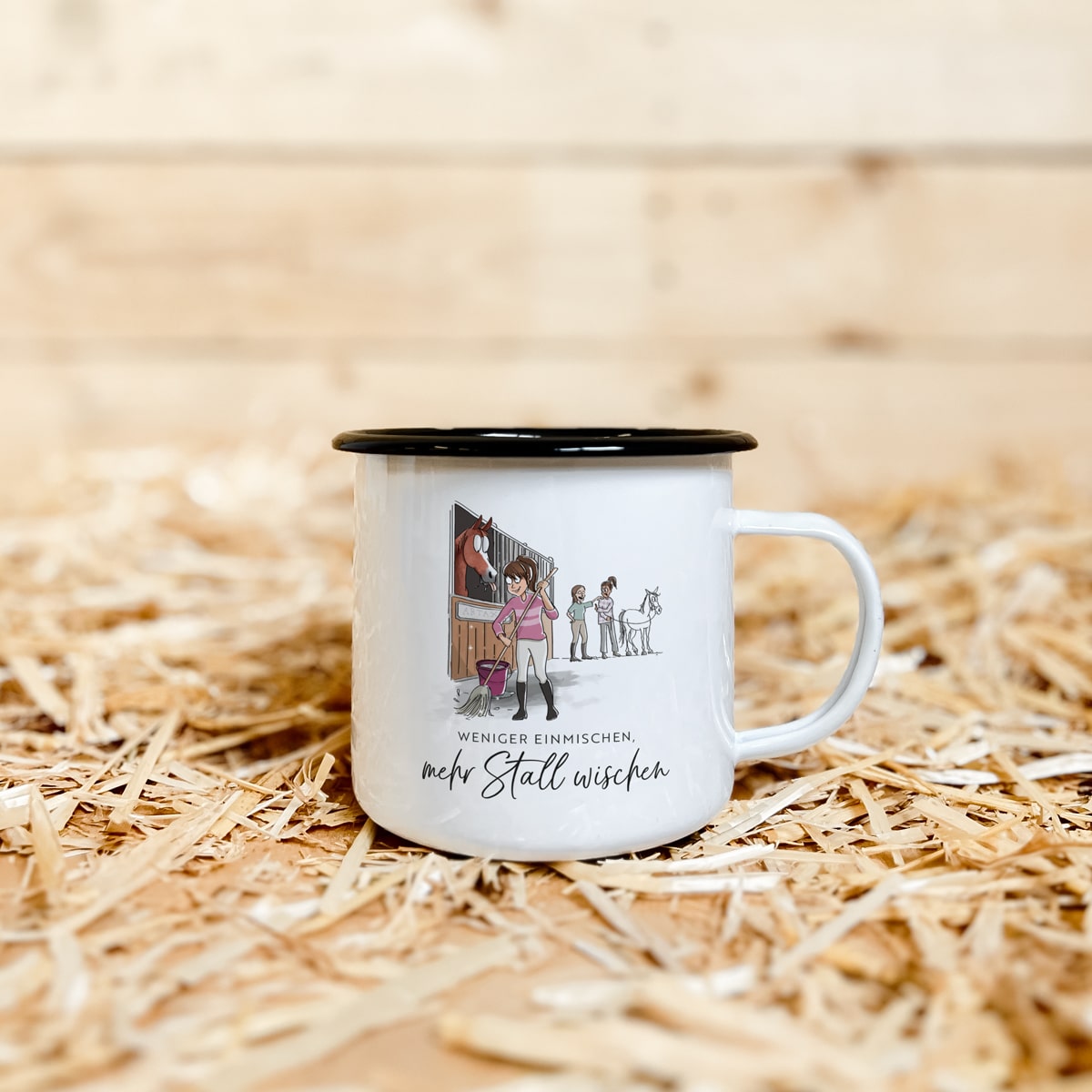 Emaille-Tassen Set "Spread the Message" | 4-teilig