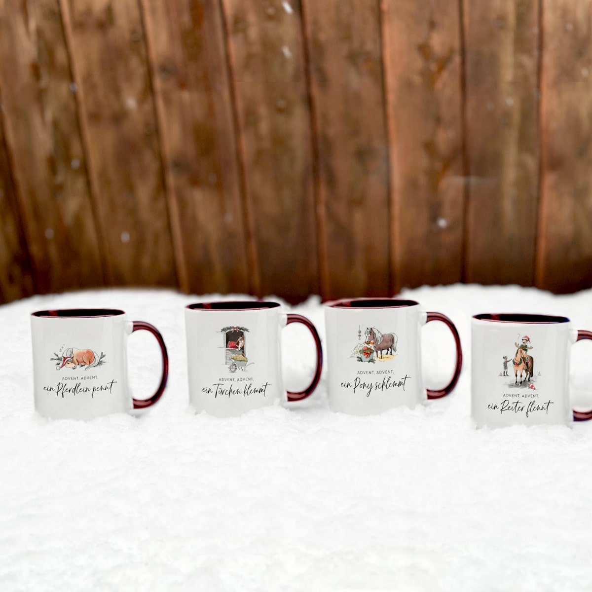 Advents-Tassen Set | 4-teilig